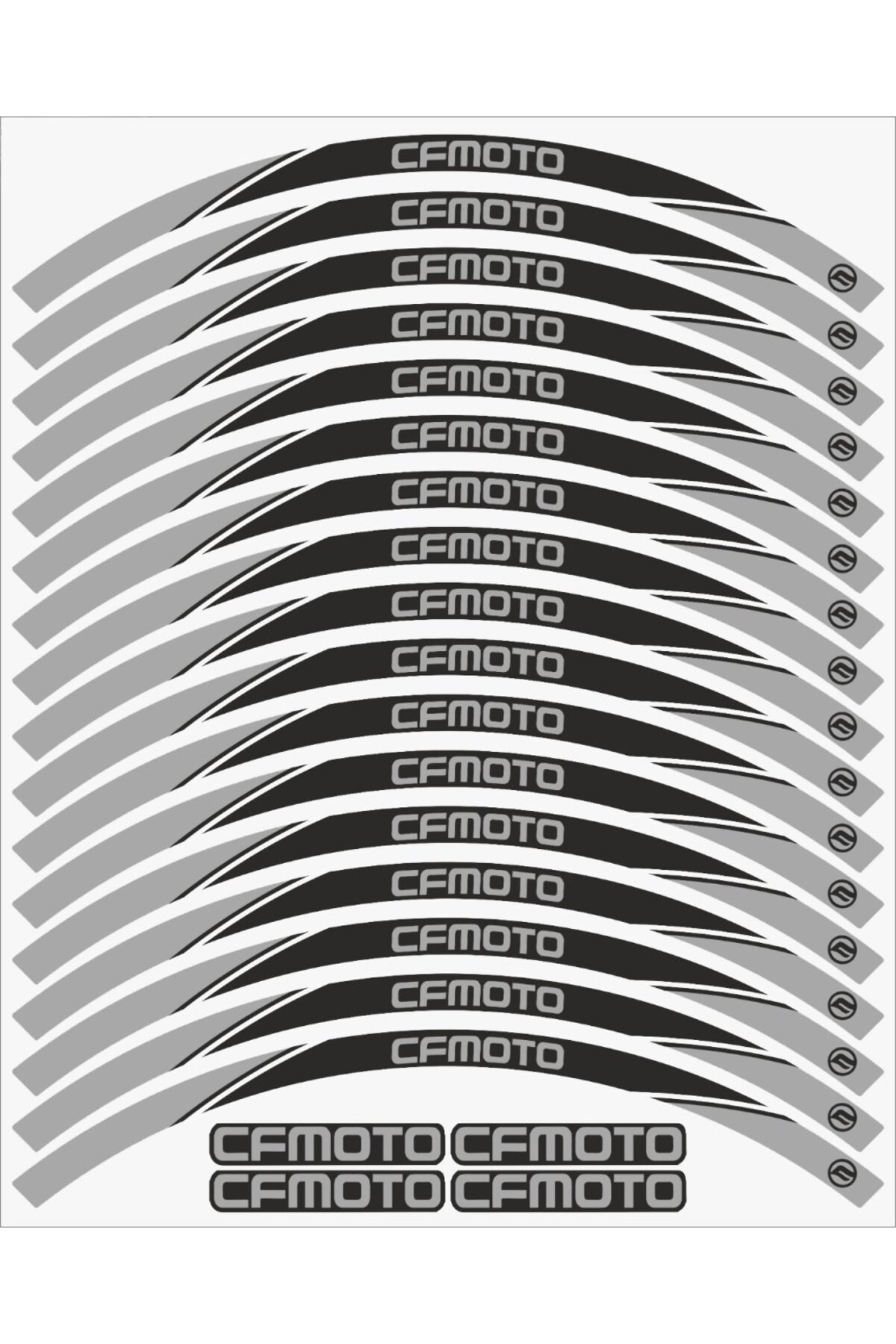 CF MOTO 250 NK Jant Şeridi Gri